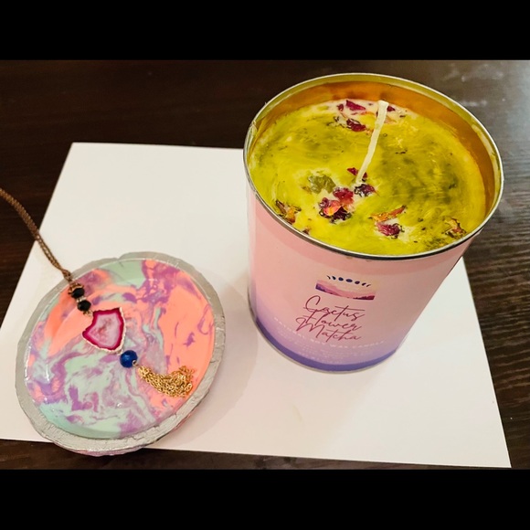 🌵Cactus Flower Matcha Candle🌵 - Picture 2 of 4